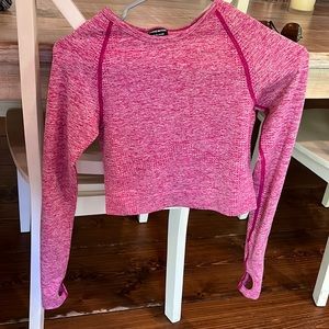 Pink long sleeve active top